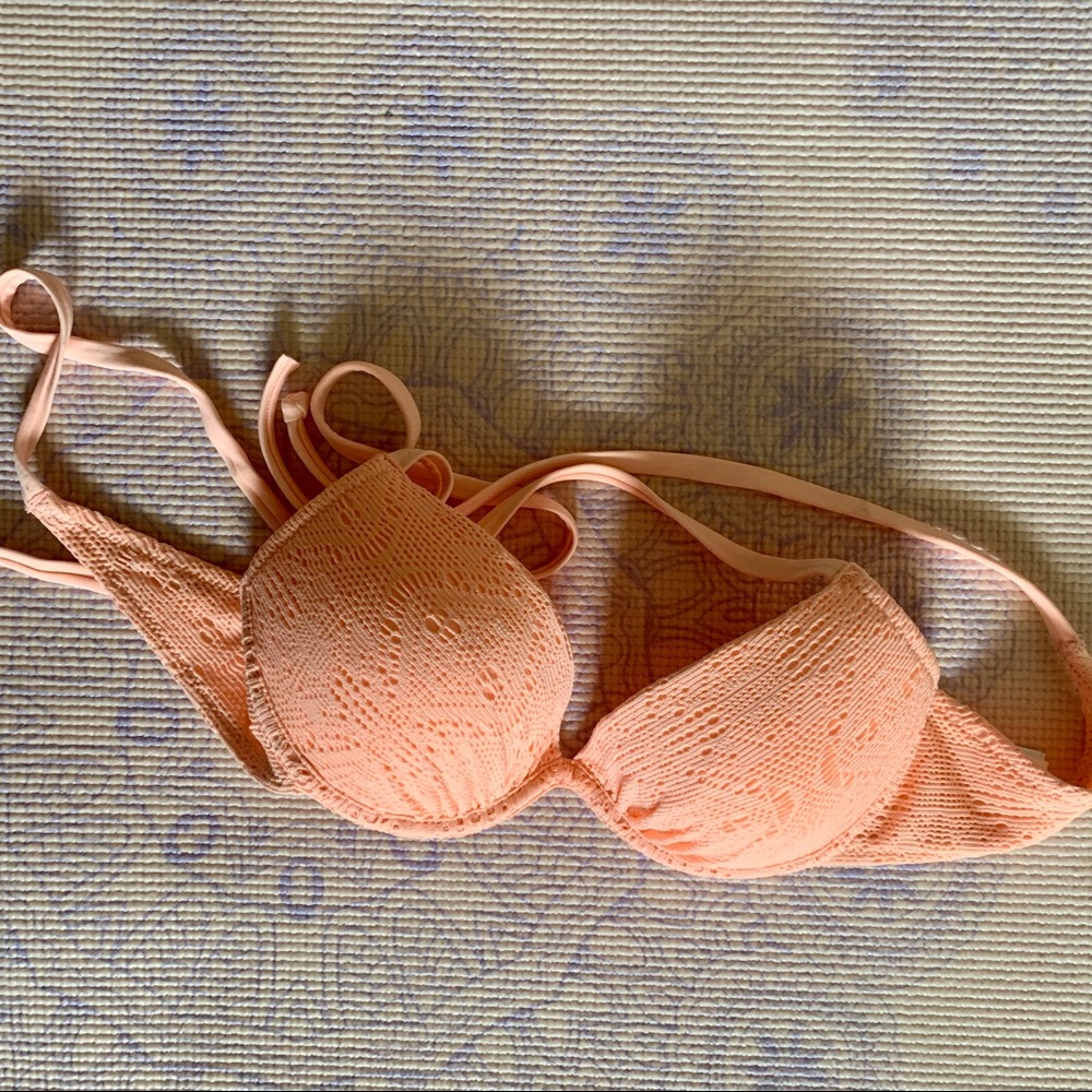 H&M coral bikini suit top